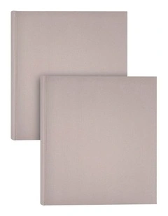 Plush Linen Photo Album Dusk 500 Photo 2 Pack in Brown