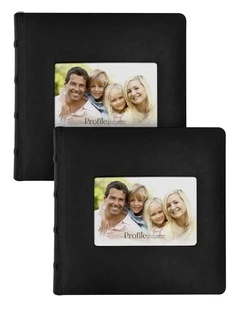 Prestige Leather Photo Album 200 Capacity 2Pack in Black