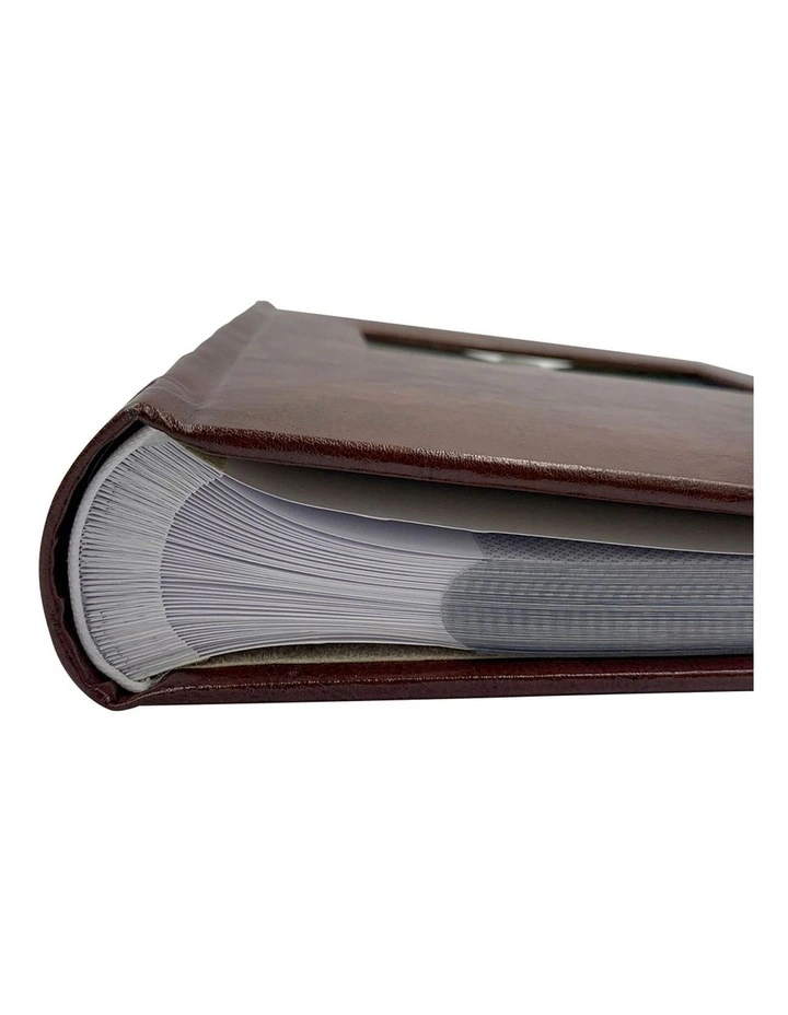 Prestige Leather Photo Album 200 Capacity in Coffee Brown - 2 Pack Bundle image 6