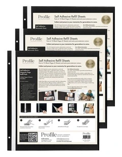Self-Adhesive Refill Pack 275x300 3 Pack in Black