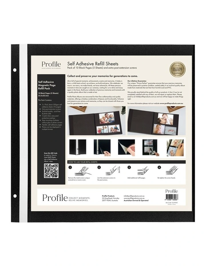 Self-Adhesive Refill Pack 335x325 3Pack in Black image 5