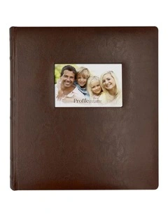 Prestige Leather Photo Album 500 Capacity in Coffee Brown
