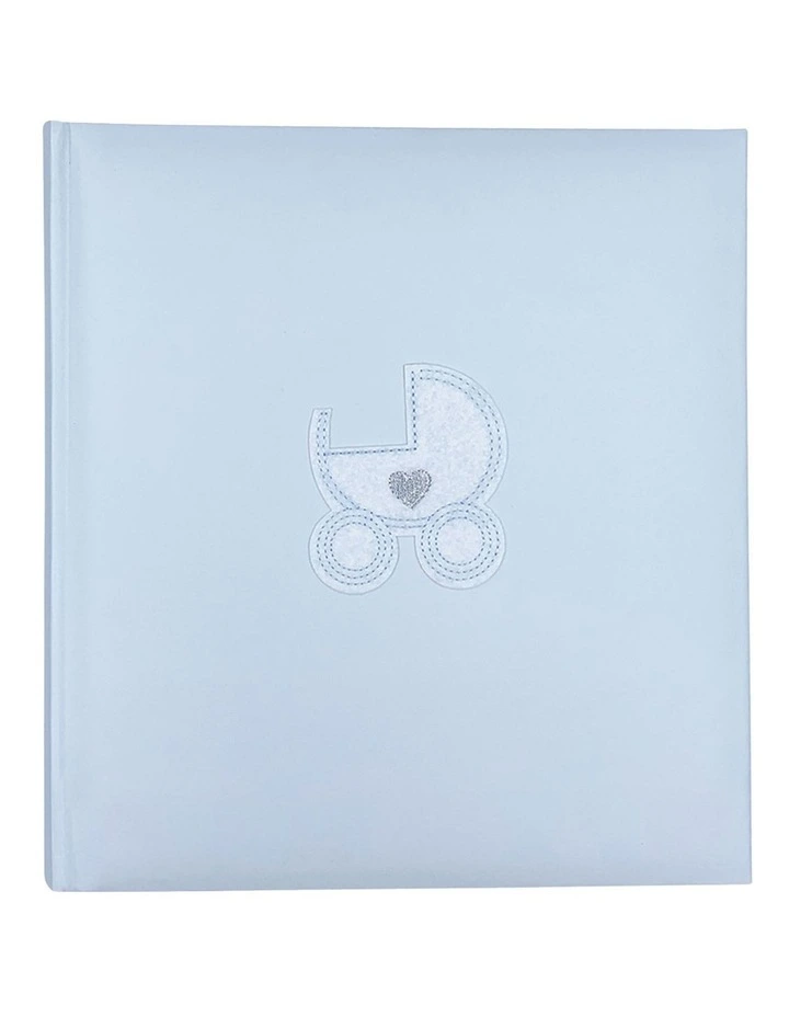 Baby Pram Dry Mount Photo Album 80 Pages 280x305cm in Blue image 1