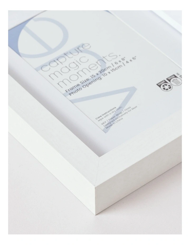 Photo Frame 15x20/10x15cm in White image 4