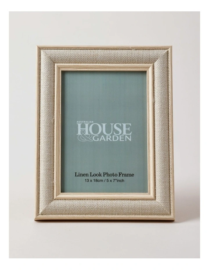 Linen Look Wrapped Photo Frame 13x18cm image 1