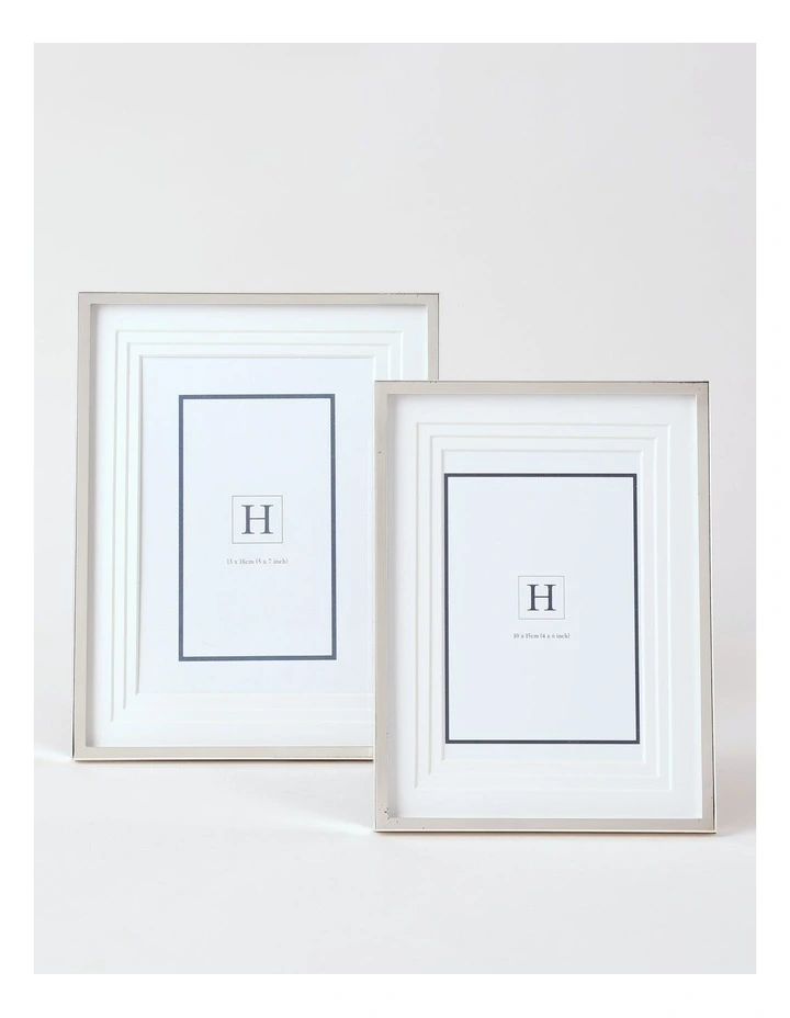 Triple Matte Look Frame 10x15cm in Silver image 4