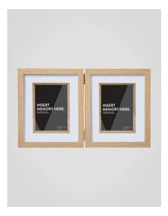 Natural Double Photo Frame 20x25cm