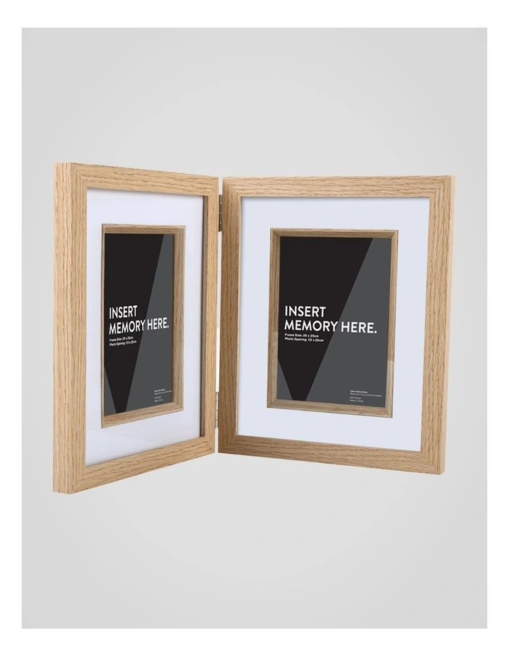 Natural Double Photo Frame 20x25cm image 3