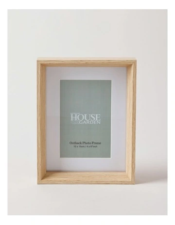 Outback MDF Wood Photo Frame 10x15cm in Brown