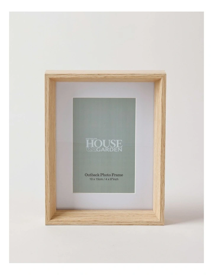 Outback MDF Wood Photo Frame 10x15cm in Brown image 1