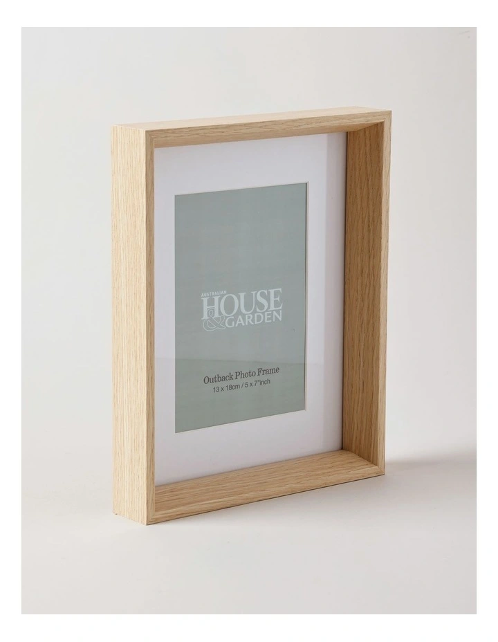 Outback MDF Wood Photo Frame 13x18cm in Brown image 2