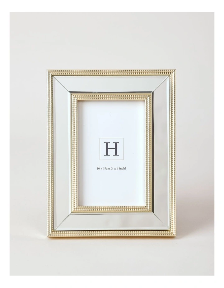 Diana Mirrored Frame 10x15cm in Gold image 1