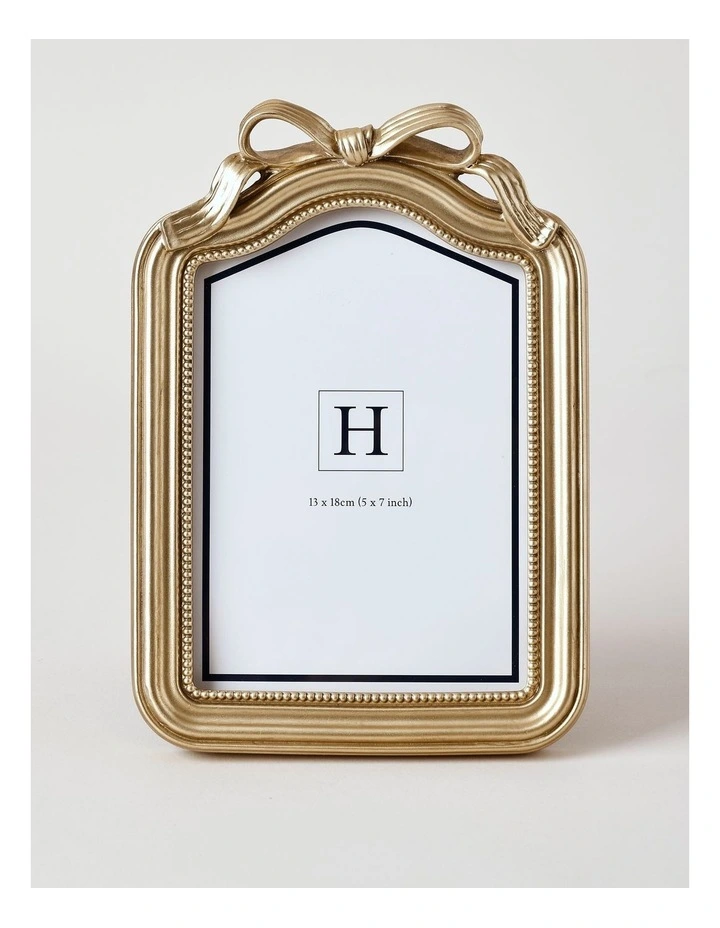Harper Bow Photo Frame 13x18cm in Gold image 1