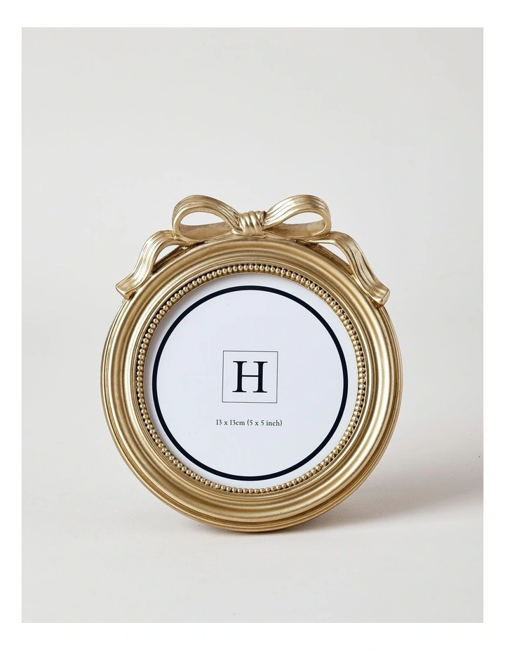 Harper Bow Photo Frame 13x13cm in Gold image 1