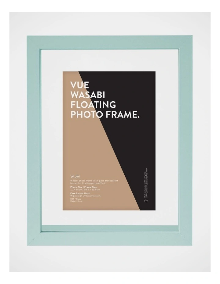 Vue Glass Floating Frame 10x15 Frame In Wasabi MYER