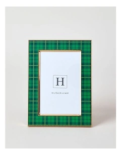Green Tartan Photo Frame 10x15cm