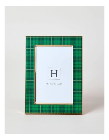 Green Tartan Photo Frame 10x15cm