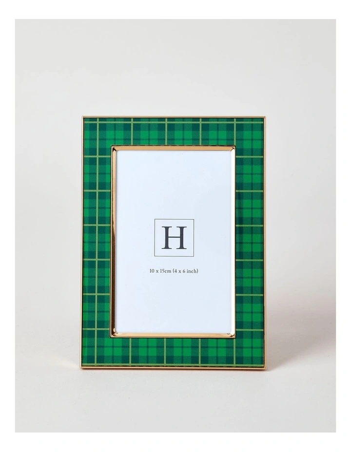 Green Tartan Photo Frame 10x15cm image 1