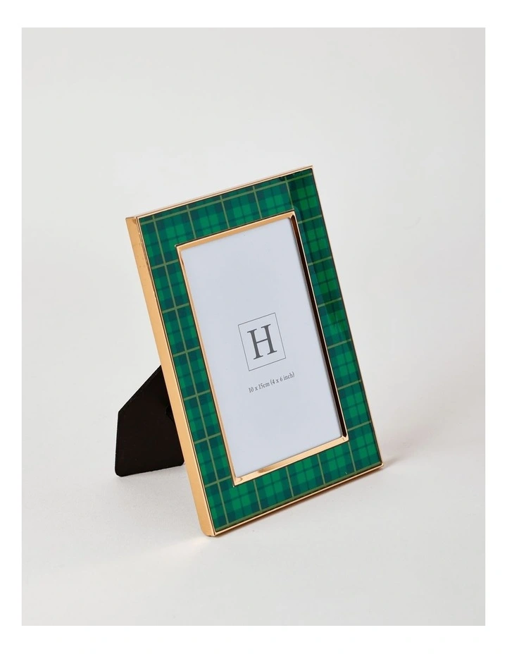 Green Tartan Photo Frame 10x15cm image 2