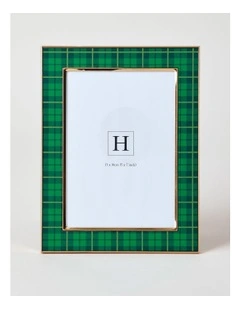 Green Tartan Photo Frame 13x18cm