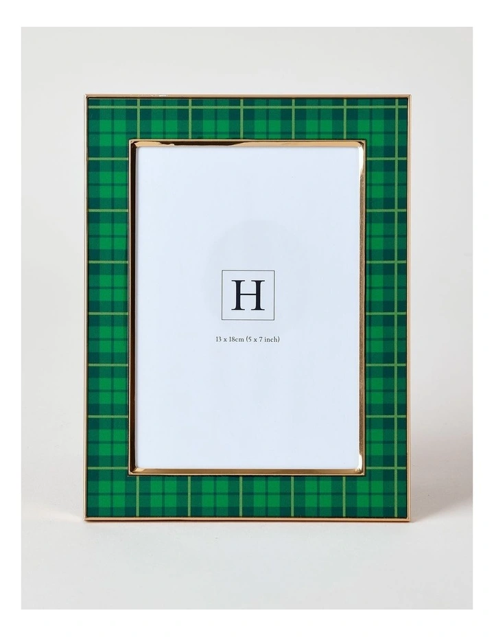 Green Tartan Photo Frame 13x18cm image 1