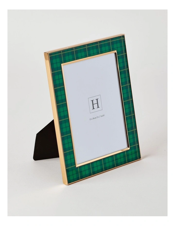 Green Tartan Photo Frame 13x18cm image 2