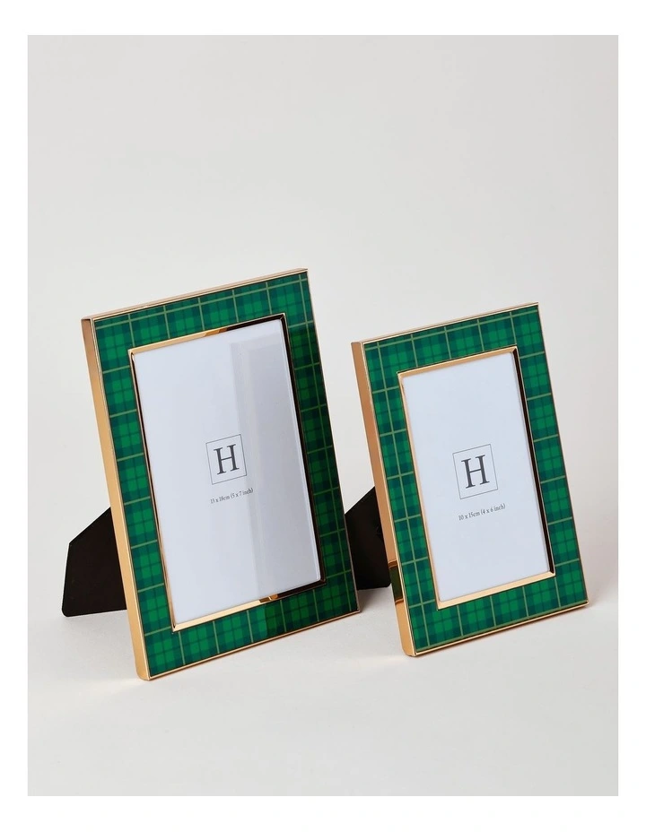 Green Tartan Photo Frame 13x18cm image 4
