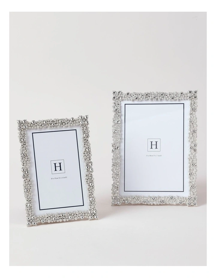 Bejewelled 13x18cm Photo Frame Silver image 4