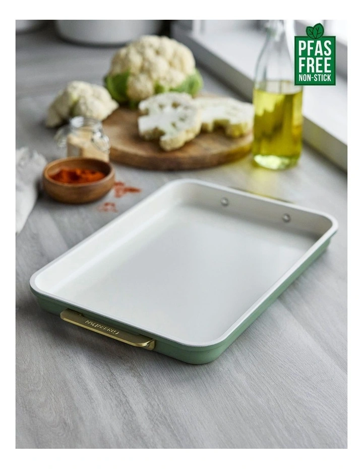 Reserve Cookie Sheet 30cm x 25cm  Sage PFAS-free ceramic non-stick image 2