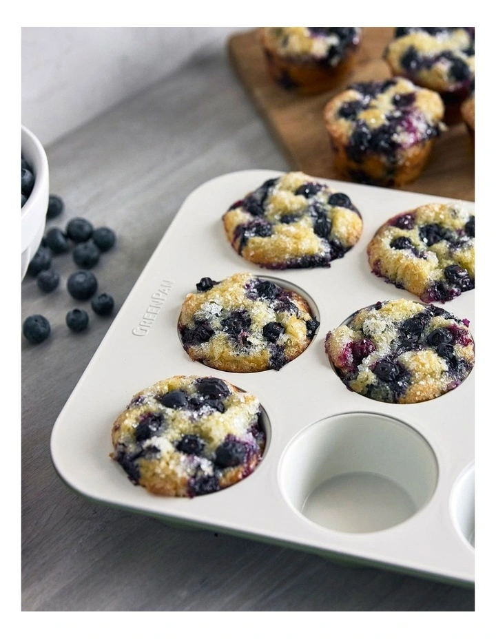 Reserve 12 Cup Muffin Pan PFAS-free ceramic non-stick in Cream White image 5