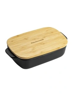 Medium Size Stoneware Baker in Black