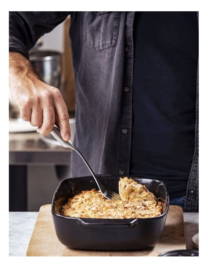 Medium Size Stoneware Baker in Black image 2