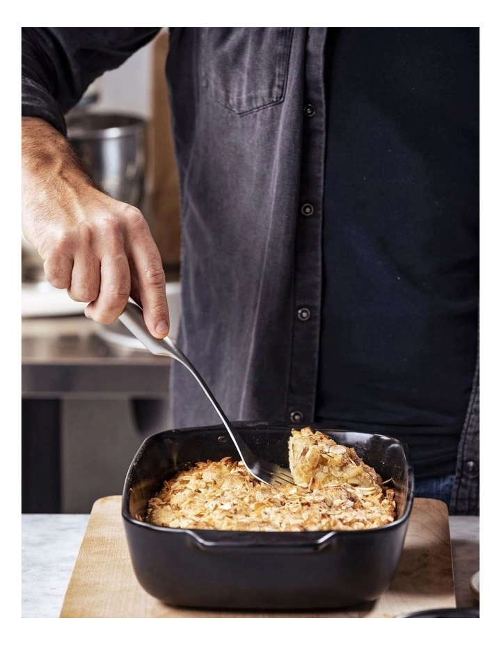 Medium Size Stoneware Baker in Black image 2