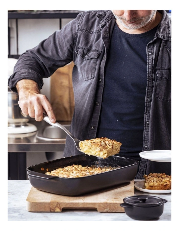 Medium Size Stoneware Baker in Black image 3