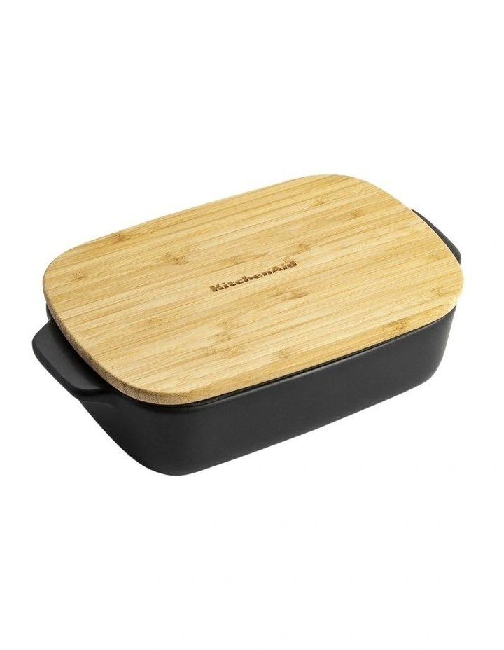 Large Size Stoneware Baker in Black image 1