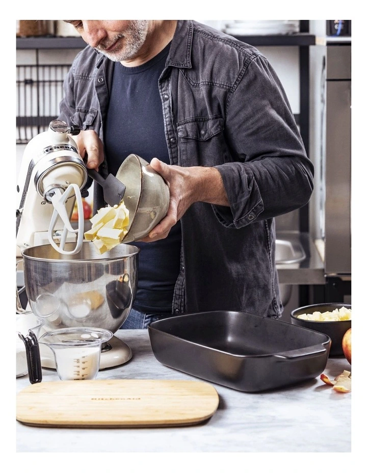 Large Stoneware Baker in Black image 2