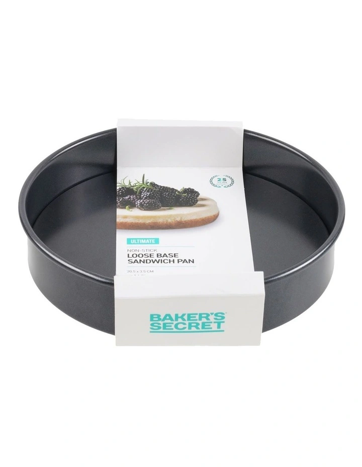 Ultimate Non-Stick Loose Base Round Sandwich Pan 20.5cm in Black image 3