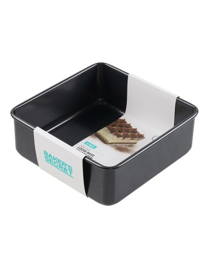 Ultimate Non-Stick Loose Base Square Cake Pan 20.5cm in Black image 3