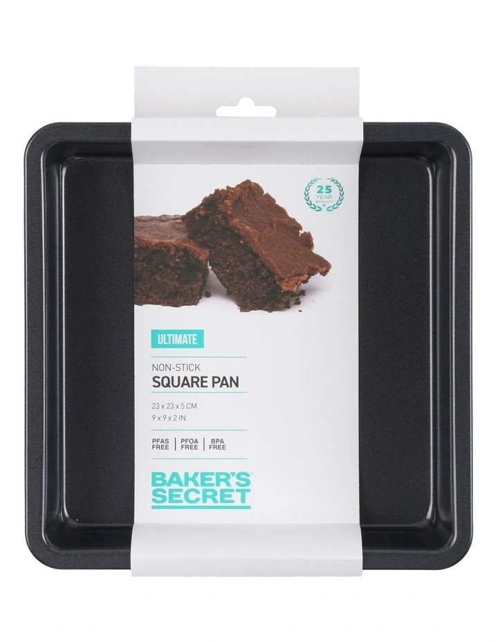 Ultimate Non-Stick Square Bake Pan 23cm in Black image 4