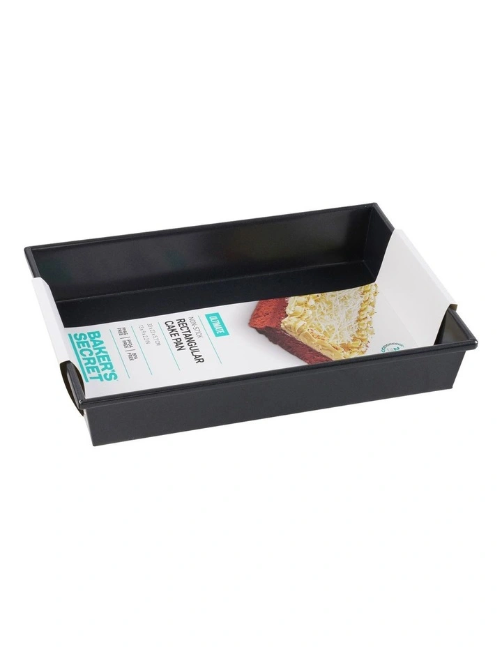 Ultimate Non-Stick Rectangular Cake Pan 33x23cm in Black image 3