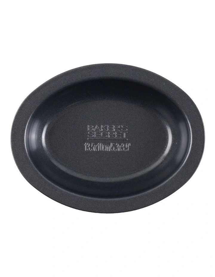 Ultimate Non-Stick Individual Oval Pie Dish 13.5x10cm in Black image 2