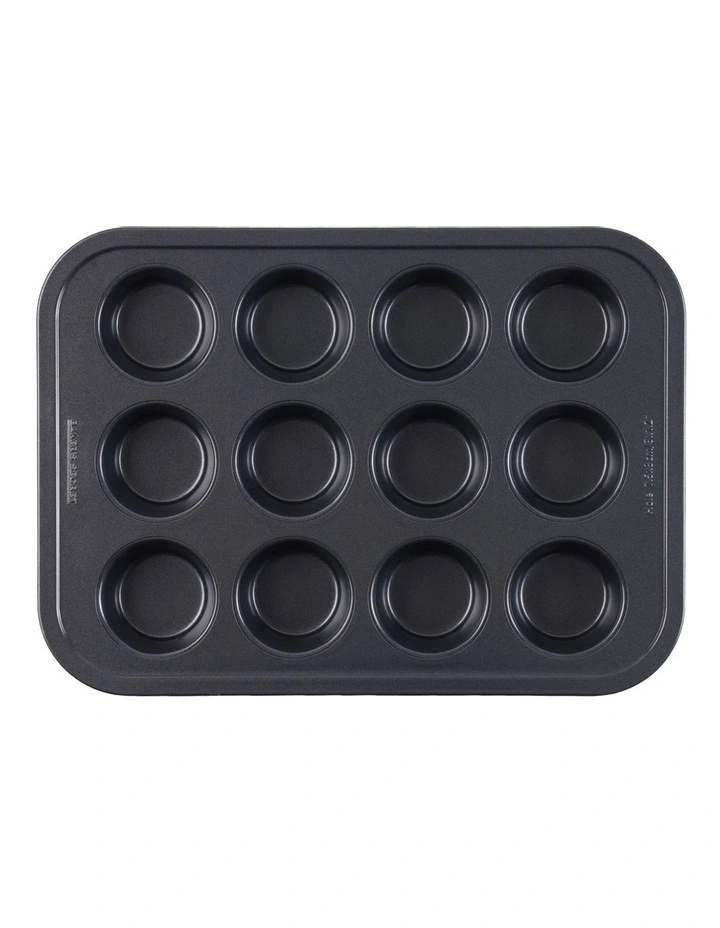 Ultimate Non-Stick 12 Cup Muffin Or Cupcake Pan 40x29cm in Black image 2