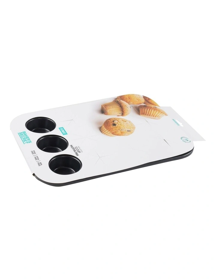 Ultimate Non-Stick 12 Cup Muffin Or Cupcake Pan 40x29cm in Black image 3