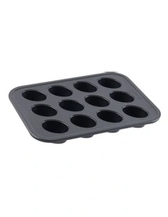 Ultimate Non-Stick 12 Cup Friand Pan 40x29cm in Black