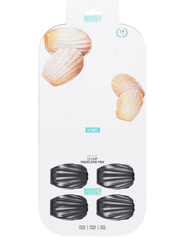 Ultimate Non-Stick 12 Cup Madeleine Pan 44.5x22.7cm in Black image 4