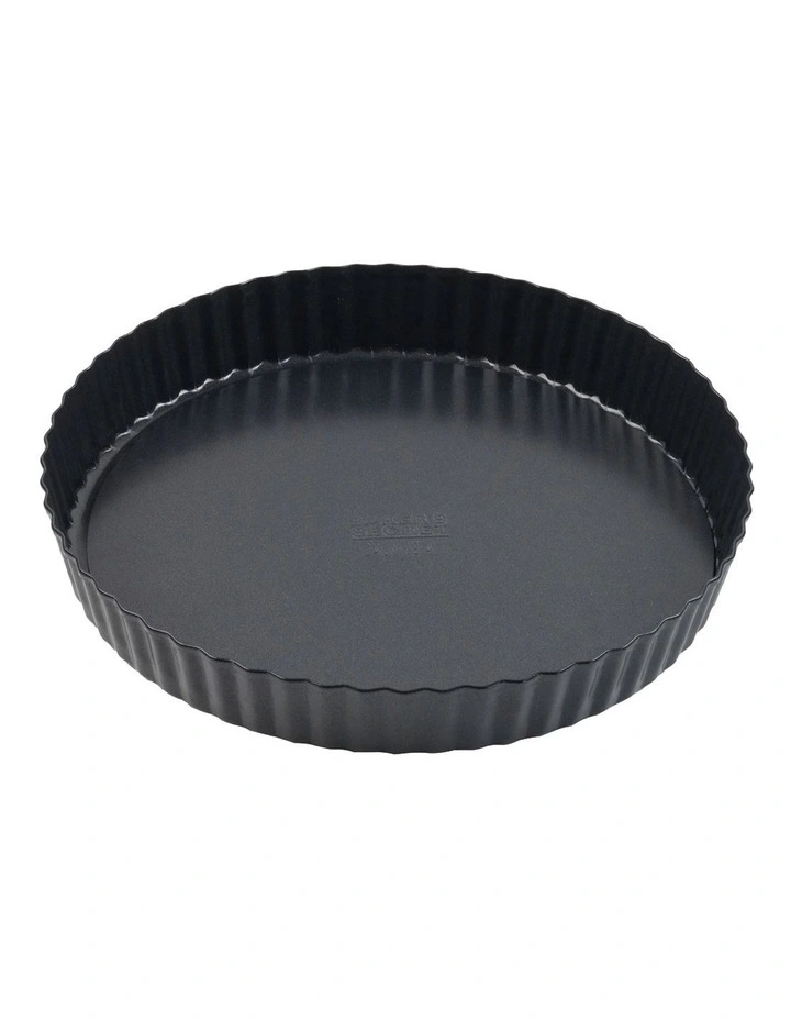 Ultimate Non-Stick Loose Base Round Tart Quiche Pan 24cm in Black image 1