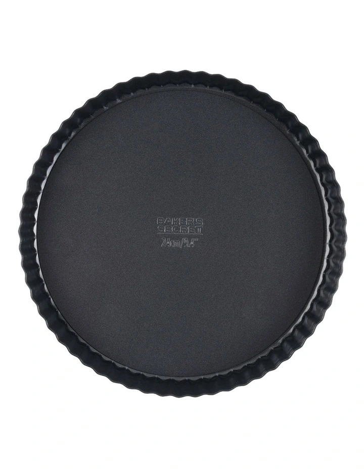 Ultimate Non-Stick Loose Base Round Tart Quiche Pan 24cm in Black image 2