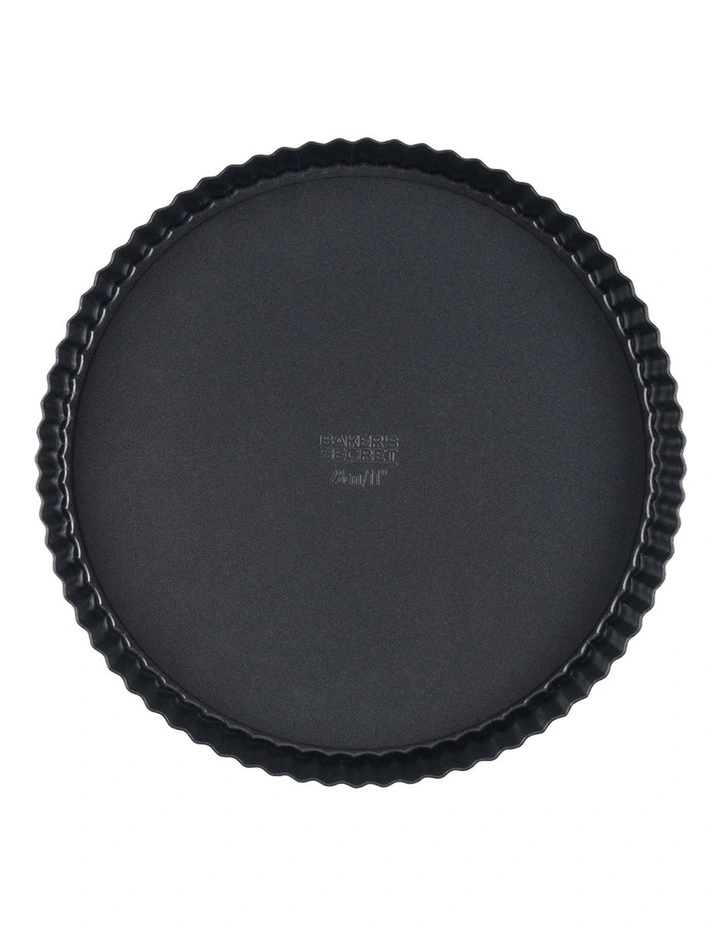 Ultimate Non-Stick Loose Base Round Tart Quiche Pan 28cm in Black image 2