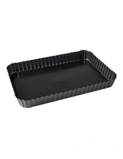 Ultimate Non-Stick Loose Base Rectangular Tart/Quiche Pan 31.5x21.5 in Black