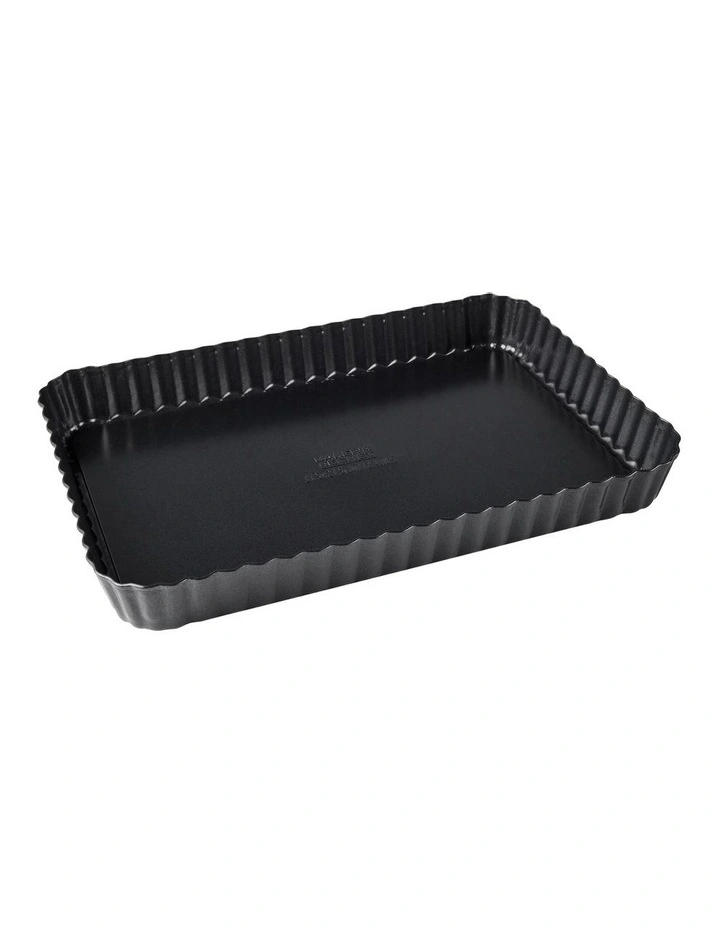Ultimate Non-Stick Loose Base Rectangular Tart/Quiche Pan 31.5x21.5 in Black image 1